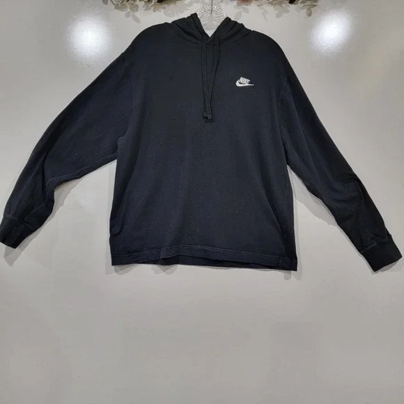 Nike Tops Nike Unisex Thin Hooded Sweatshirt Black White Size Medium 0 Cotton Poshmark